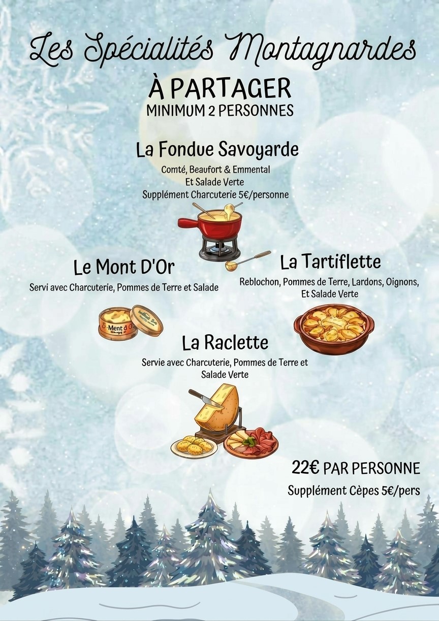 Spécialités Montagnardes - Auberge Mas de la Barque